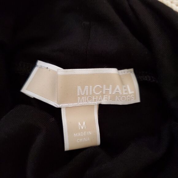 Michael Kors Mock-Neck Solid Jersey Top - size Medium in Black - Picture 10 of 12